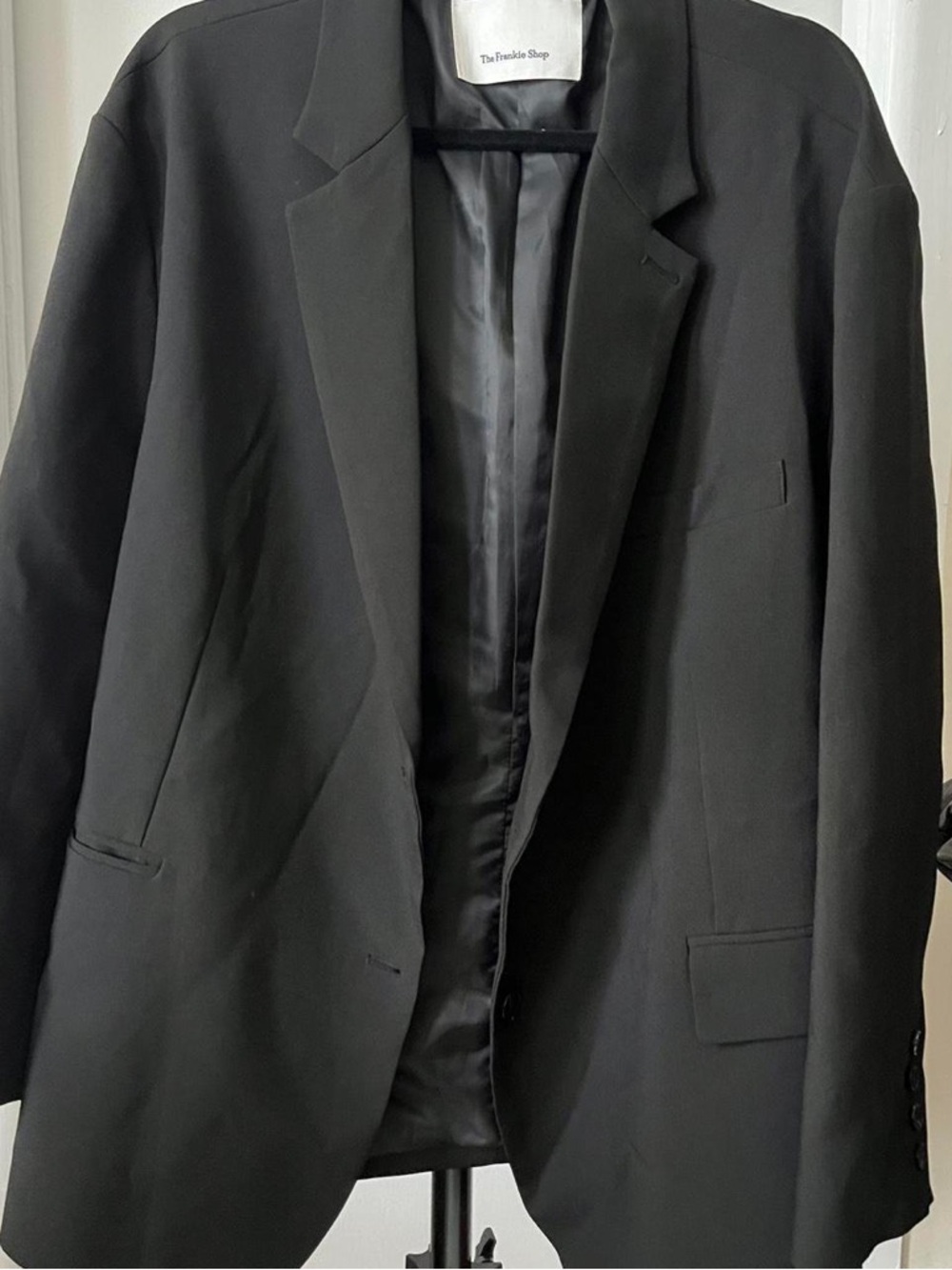 The Frankie Shop Oversized Bea Black Blazer Jacket Medium Minimal - Picture 3 of 5